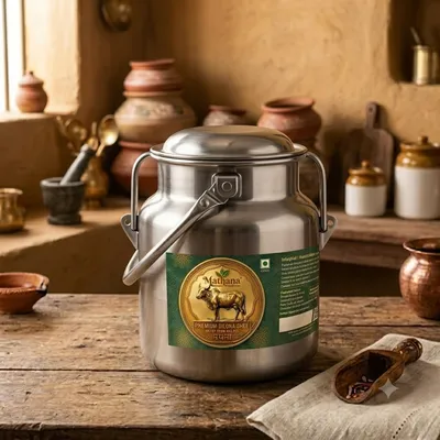 Mathana Pure A2 Gir Cow Ghee 5 Lt. heritage tin